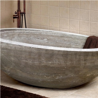 Silver Travertine Bathtub - MODEL 106
