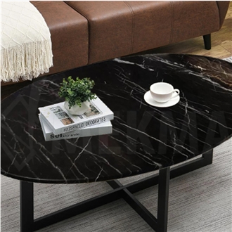 Toros Black Marble ELLIPSE TABLE TOP