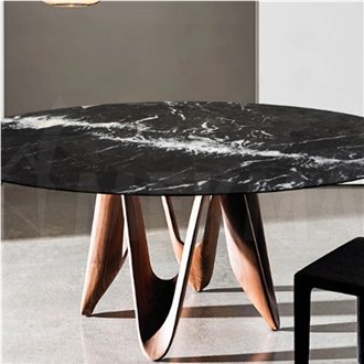 Toros Black Marble ROUND TABLE TOP