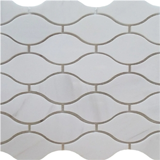 White Marble Mosaic Mp-W-Lm  Mosaic Tiles