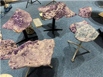 Beautiful Exquisite Colorful Onyx Table For Indoor Dec