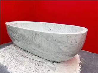 Best Price Withe Marble With Vein Bathtub Good Quality