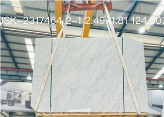 Cheap Elegant Carrara White Slabs With High Quality