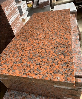 China Quality-Ensured Maple Red Granite Tiles
