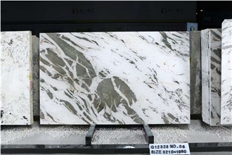 Brazil Ice Snow Jade Marble White Polished Big Slabs Tiles