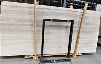 Beige White Wood Vein Marble Slabs