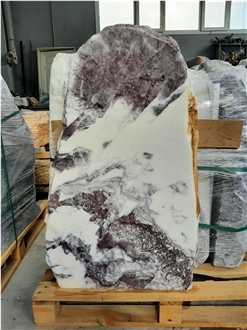 Milas Lilac Purple Wave Marble Headstone