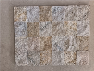 Sahara Desert Gold Granite Split Cobbles Stone Paving