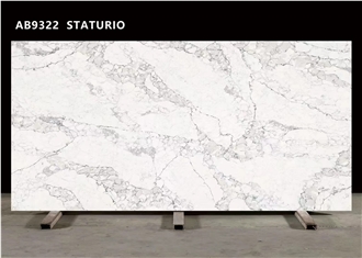 White Quartz Solid Surface Engineered Stone