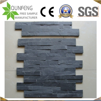 China Black Stone Z Interlocking Slate Wall Cladding Panels