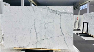 New Polished A Grade Snowflake White Marble Slabs