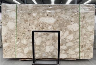 Kunis Breccia Bvlgari Gold Marble Slab Flooring Tiles
