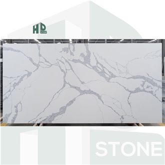 Polished Calacatta Quartz Slabs
