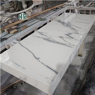 White Nano Slabs And Tiles Crystallized Stone Panels