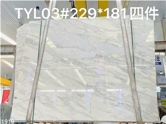 Bianco Bello Marble Slabs Marmo White Stone Green Vein