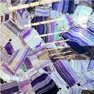 Factory Purple Crystal Semiprecious Stone Tiles
