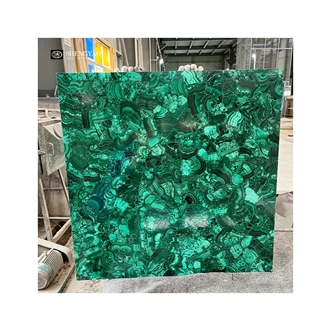 Green Natural Gemstone Malachite Semiprecious Stone Tiles