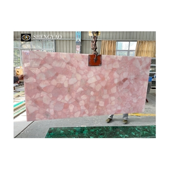 Large Rose Quartz Translucent Stone Gemstone Slabs