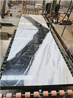Beatiful Panda White Marble Slabs For Interior Use