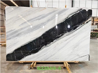 Beatiful Panda White Marble Slabs For Interior Use