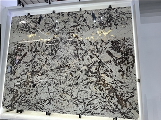 White Persa Polished Granite Slabs For Wall And Floor