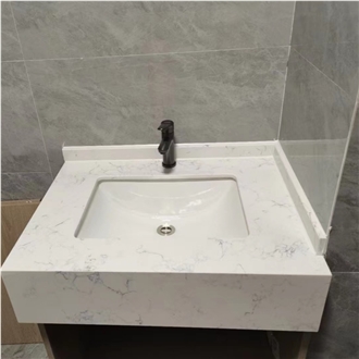 Flash White Quartz Bath Countertop Vanity Tops