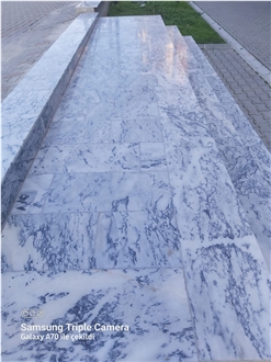 Antelope Grey Polished Marble Stone Steps Stone Risers