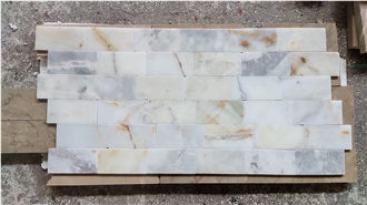 Mugla Rainbow White Honed Marble Tiles Small Size