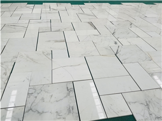 Calacatta Gold Marble French Pattern  Floorings