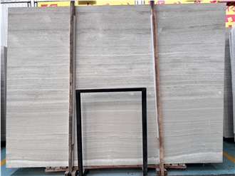 High Grade Timber White Marble Slabs