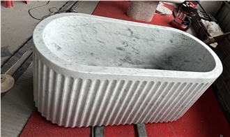 Natural White Marble Bathtub