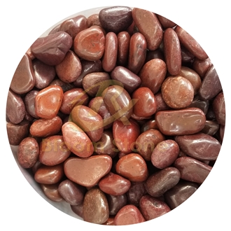 Polished Red Pebble Stone For Landscape