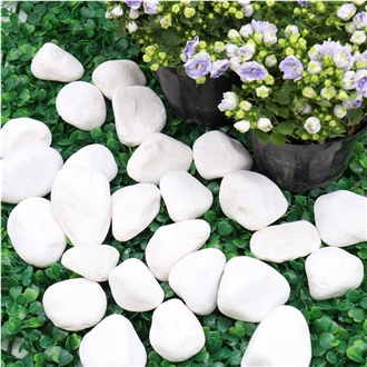 Snow White Pebble Garden River Stone