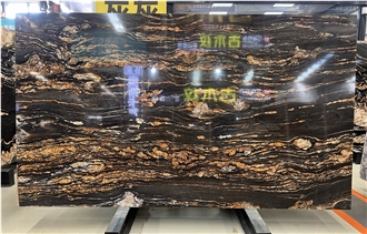 ‌Golden Silk Brazil Granite Slabs