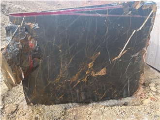 Persian Golden Galaxy Marble Rough Block