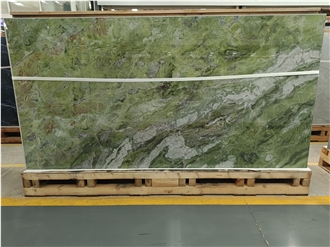 Emeral Green Sintered Stone Slabs For Accent Wall Decor