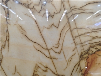 Golden Tobacco Quartzite Slabs For Accent Wall