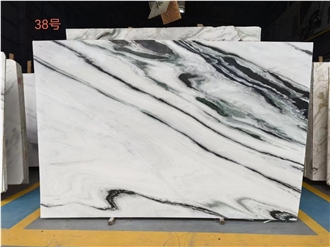 Panda White Marble Slab Tiles