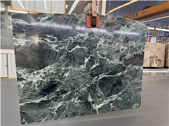 Polished  Italy Green Marble Verde Alpi Marble Slabs