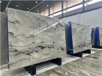 Factory Camus White Grey Marble Wall Slabs Tiles
