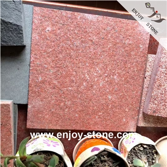 Chinese Red Granite Flamed Slabs