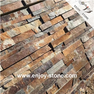 Multicolor Slate Stone Wall Cladding Veneer Panels
