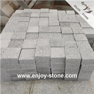 White Granite Sesame White Cobblestone For Paving