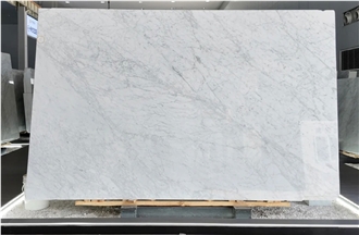 Carrara White Polished Marble Slabs