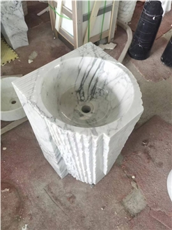 Elegant White Wash Basin For Hotel Design