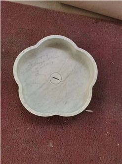 Hot Sale Flower-Pattern White Wash Basin For Hotel Design