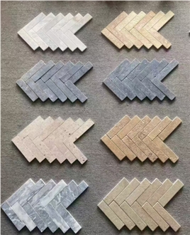 Multiple Mosaic Tiles Natural Marble For Washroom Wall