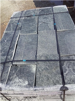 Green Gneiss Machine Cutted Tiles