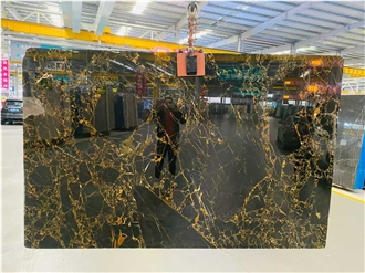 Chinese Athens Portoro Marble - Black And Gold Marble Slabs