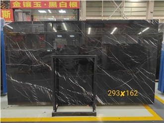 Chinese Black Marquina Marble Slabs-Polished